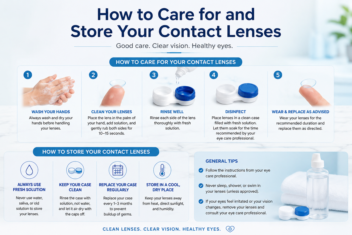 How to Care for and Store Your Contact Lenses